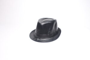 Modern Style Black Faux Leather Derby