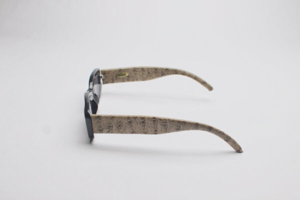 Faux Leather Reptile Print/ Rectangle Beige