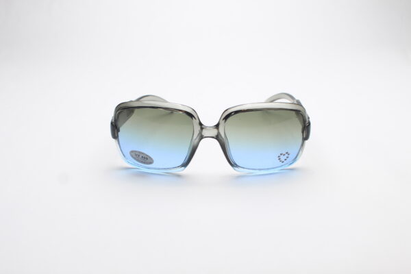 Big Frame Hearts Black & Blue Lens Transparent Frame