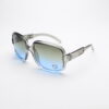 Big Frame Hearts Black & Blue Lens Transparent Frame