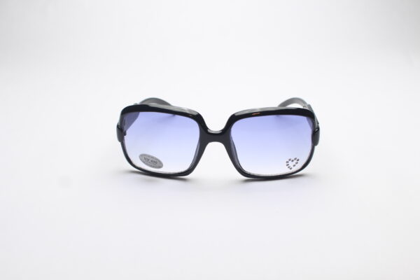 Big Frame Hearts Blue Lens Black Frame