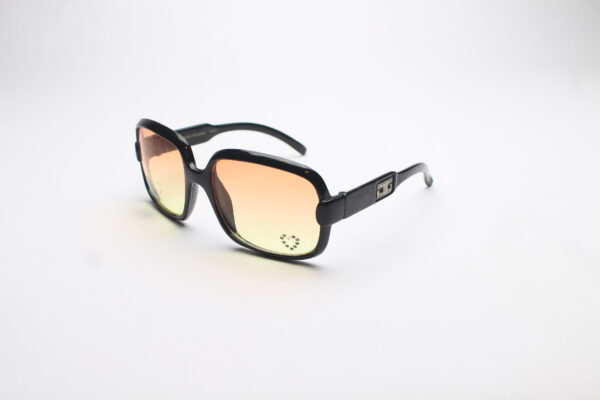 Big Frame Hearts Orange Lens Black Frame