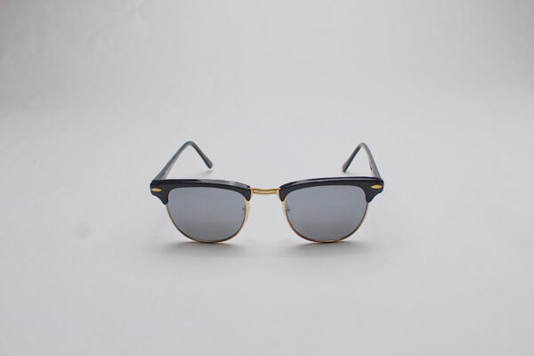 Browline Black & Gold Trim/  Mirror Tint Lens