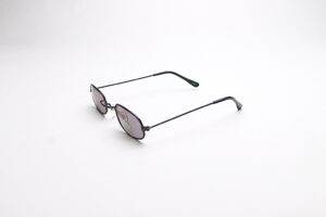 Black Oval Wire Frame & Black Lens Slant_lzn Wire Frame Black/ Oval Black Lens