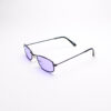 Wire Frame Black/ Rectangle Purple Lens