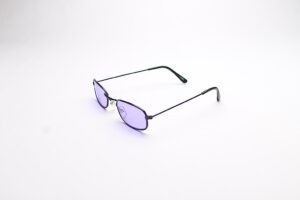 Black Oval Wire Frame & Purple Lens Slant_lzn Wire Frame Black/ Rectangle Purple Lens