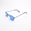 Wire Frame Black/ Rectangle Blue Lens