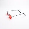Wire Frame Black/ Rectangle Red Lens
