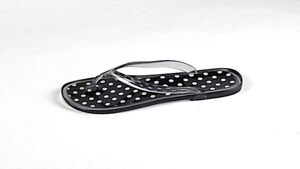 Polka Dot Jelly Sandal/ Black & White