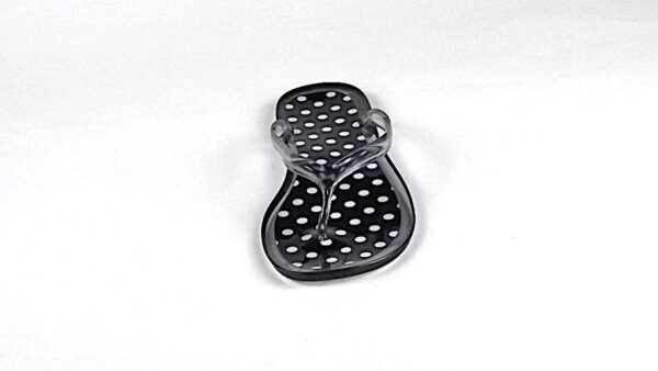Polka Dot Jelly Sandal/ Black & White
