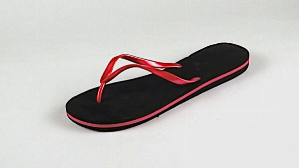 Flip Flop/ Black & Cranberry