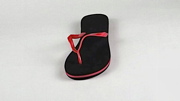 Flip Flop/ Black & Cranberry