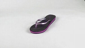 Blk N Purp Flip Flop Slant_lzn Flip Flop/ Black & Purple