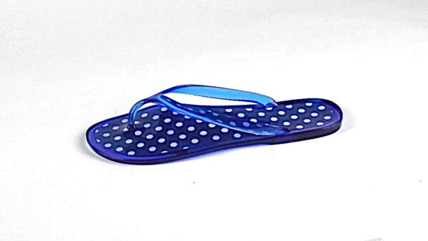 Polka Dot Jelly Sandal/Blue & White