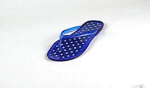 Blue N Wht Dots Sandal Slant_lzn Polka Dot Jelly Sandal/Blue & White
