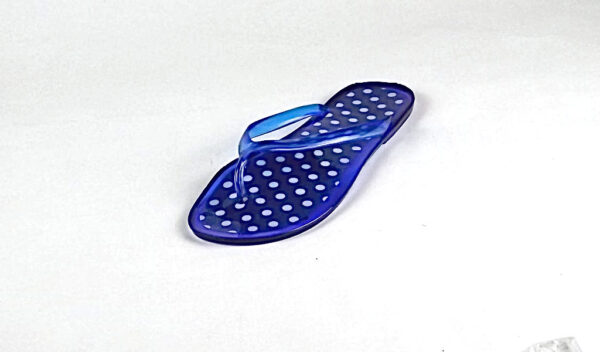 Polka Dot Jelly Sandal/Blue & White