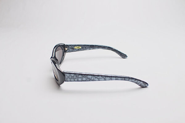 Faux Leather Reptile Print Frames/ Oval Bluish