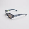 Faux Leather Reptile Print Frames/ Oval Bluish