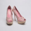 Lattice Cork Heels/ Blush