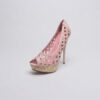 Lattice Cork Heels/ Blush