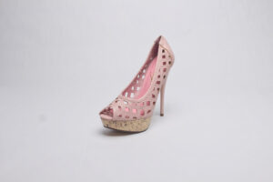 Lattice Cork Heels/ Blush