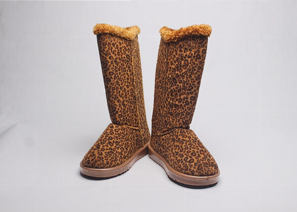 Cheetah Print Button Up Boots