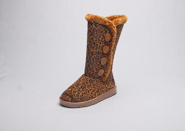 Cheetah Print Button Up Boots