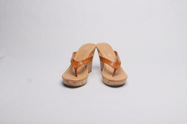 Cork Thong Wedge/ Brown