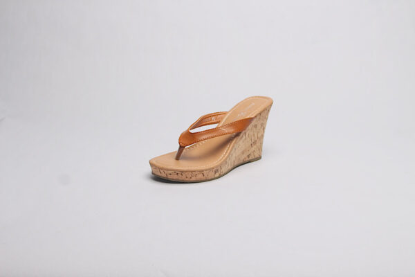 Cork Thong Wedge/ Brown