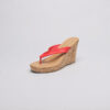 Red Cork Thong Wedge