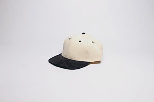 Leather Strap/ Natural with Blk Suede Brim