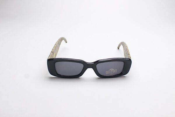 Faux Leather Reptile Print/Rectangle Cream