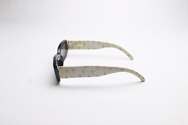 Faux Leather Reptile Print/Rectangle Cream