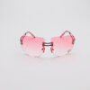 Geometric Hearts  Pink Lens