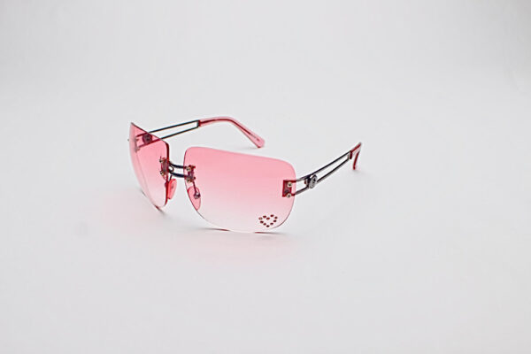 Geometric Hearts  Pink Lens