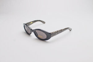 Grey & Black Oval Faux Leather Reptile Print Frames Slant_lzn Faux Leather Reptile Print Frames/ Oval Grey & Black
