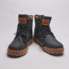 Levi's Black Denim Brown Trim Boots
