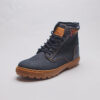 Levi's Blue Denim Brown Trim Boots