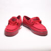Nautica Moc Toe Canvas Deck Sneakers/ Red & Navy