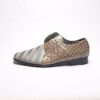 Parrazo ModaItaly Half Reptile Skin Dress Shoes/ Grey