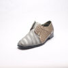 Parrazo ModaItaly Half Reptile Skin Dress Shoes/ Grey