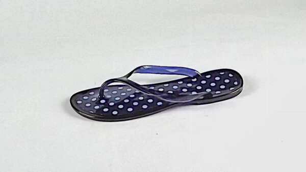 Polka Dot Jelly Sandal/ Navy & White
