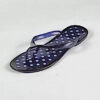 Polka Dot Jelly Sandal/ Navy & White