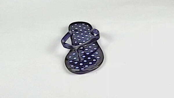 Polka Dot Jelly Sandal/ Navy & White