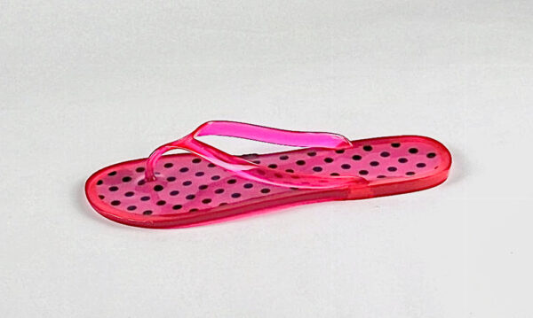 Polka Dot Jelly Sandal/ Pink & Black