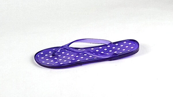 Polka Dot Jelly Sandal/ Purple & White