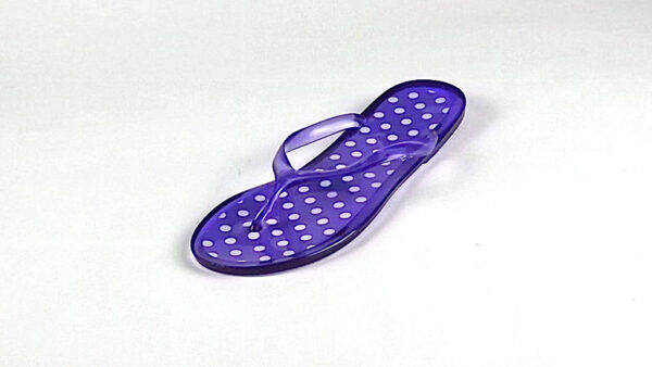 Polka Dot Jelly Sandal/ Purple & White