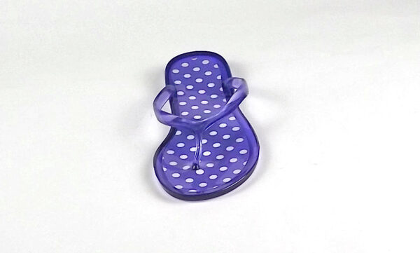 Polka Dot Jelly Sandal/ Purple & White