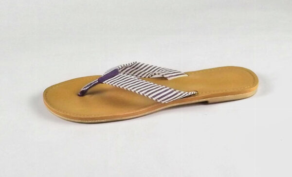 Stripe Sandal/ Purple & White