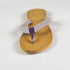 Stripe Sandal/ Purple & White